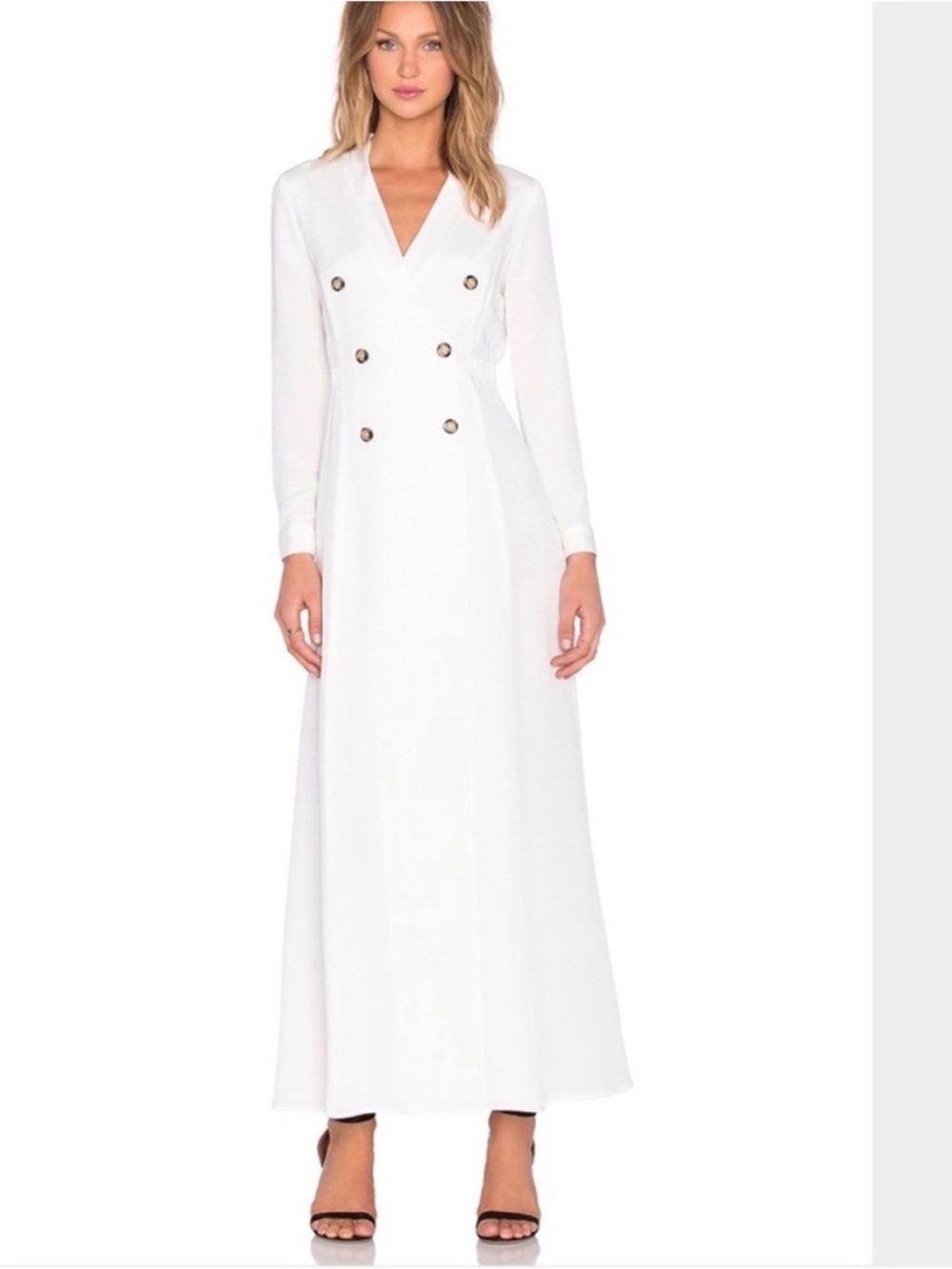NWT stone cold fox white silk folk gown